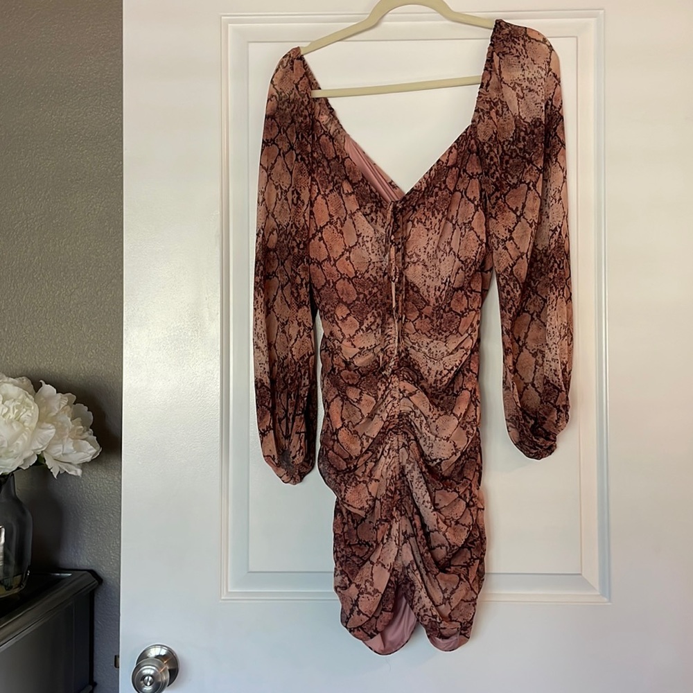 Snakeprint mini dress